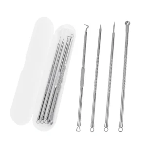 4 Pcs set Stainless Steel Acne Blackhead Removal Needles Practical Facial Skin Care Cleaning Acne Spot Tool