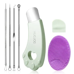 4 Piece Skin Cleansing Spatula Set Facial Cleansing Brush Acne Needle Blackhead Remover Tool for Face Nose ABS Material