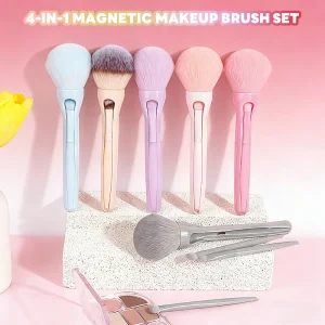 4 in 1 Custom OEM ODM 4 in 1 Single Makeup Brush High quality Multi purpose Professional Facial Makeup Brush