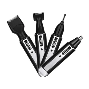 4 in 1 Electric Rechargeable Nose Ear Beard Eyebrow Razor Hair Trimmer Cordless Clipper Groomer Shaver with Ceramic Blade
