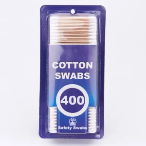 400pcs Disposable Medical Grade Bamboo Cotton Swabs Eco Friendly Ear Cleaning Cotton Buds for Personal Hygiene & First Aid Use