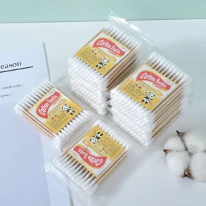 48pcs Disposable Bamboo Cotton Swabs Double Head Cotton Buds for Ear Cleaning Makeup Removal