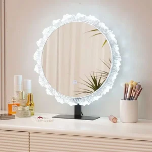 48×54 with LED Lighted Illuminated Makeup Mirror for Bedroom Desktop Grooming Modern Design Home Decor