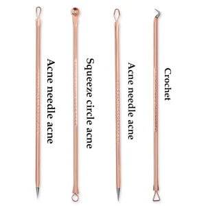4pcs Set Acne Removal Needle Stainless Steel Pimple Blackhead Remover Tool Blemish Face Skin Care Beauty Facial Pore Cleaner