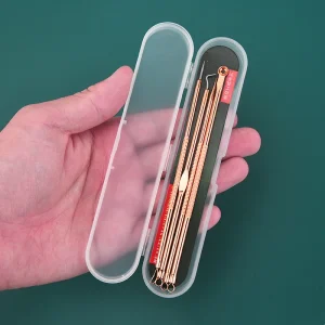 4pcs set Blackhead Acne Pimple Remover Tool Spoon for Face Skin Care Tool Needles Facial Pore Cleaner