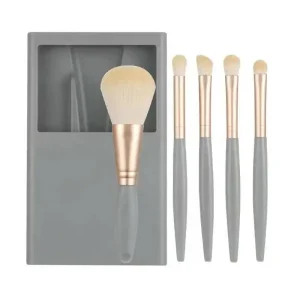 5 Makeup Brush Set Travel With Mirror Eyeshadow Loose Powder Blush Brush Color Makeup Concealer Brush Beauty
