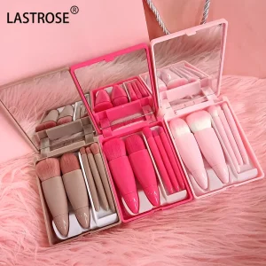 5 Portable Travel Makeup Brushes Blush Brush Eye Shadow Eyebrow Brush Beauty Tools Full Set