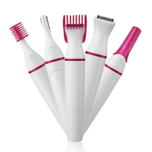 5 in 1 Set Epilator Electric Hair Shaver Painless Trimmer for Eyebrow Nose Body Bikini Area Facial Hair Removal Hair Shaver