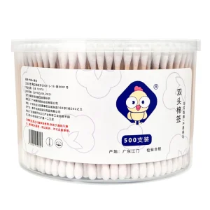 500 Count Sterile Medical Class Disposable Double end Natural Cotton Buds Bamboo Stick Eco friendly 7.9CM Length