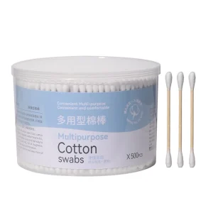 500pcs Disposable Bamboo Stick Cotton Bud Swab SY441 Dual Head Ear Clean Swab Eco Friendly Makeup Removal Eco Friendly