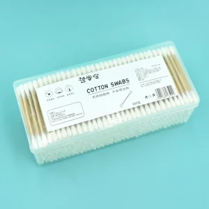 500pcs Disposable Medical Grade Bamboo Cotton Swabs Eco Friendly Ear Cleaning Cotton Buds for Personal Hygiene & First Aid Use