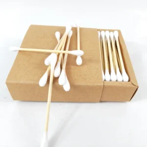 50pcs Eco Friendly Biodegradable Bamboo Stick Cotton Buds Eye Clean Swab Drawer