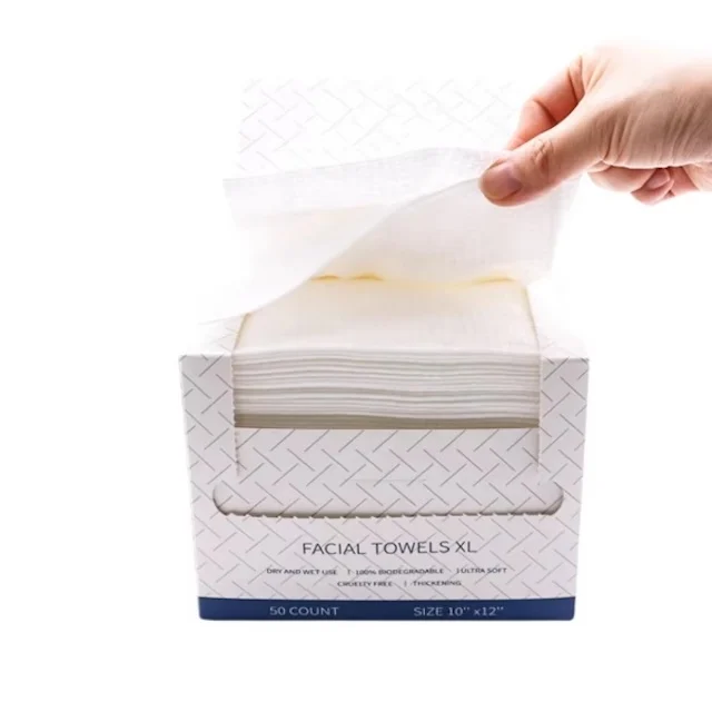 50pcs Extra Large Soft Disposable Face Towels Makeup Remover Wipes Eco Friendly Biodegradable Facial Cleansing Tissue