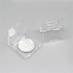 5g ABS Recyclable Transparent Square Shape Single Eye Shadow Blusher Case for Makeup Tools