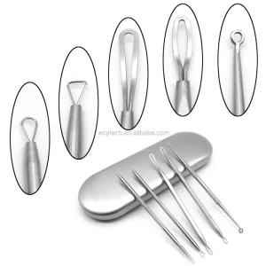 5pcs Stainless Steel Blackhead Remover Needles Skin Care Acne Extractor Kit Beauty and Personal Care Product
