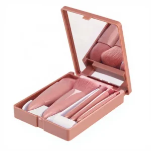 5pcs Travel Makeup Brush With Mirror Hot Sell Makeup Brush Tools Set Travel Makeup Brush Set