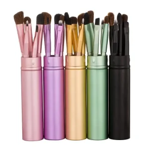 5pcs set Professional Mini Eye Makeup Brush Set Smudge Eyeshadow Eyeliner Eyebrow Brush Lip Travel Portable Make up Brush