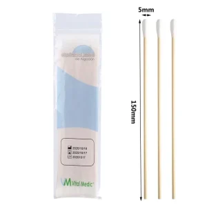 6″ 20pcs Single Head High Quality 100% Pure Cotton Long Medical Bamboo Buds