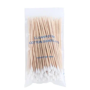 6 Inch Long Stem Wood Stick Coton Swab Lint Free Gun Cleaning Swab Fire Arms Cleaning Cotton Bud