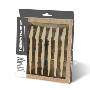 6 Piece Wheat Straw Eyebrow Razor Set Women Shaving Razor Eyebrow Trimmer Eco friendly Facial Razor