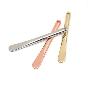 60mm Makeup Spatula Mini Small Facial Eye Cream Scoop Custom Logo Gold Metal Cosmetic Spoon