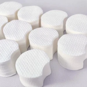 60mm Pearl Textured Cotton Absorbent Makeup Remover Pads for Face Cleaning