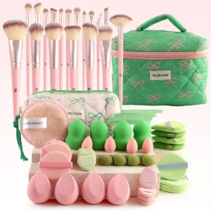 68 Pieces Makeup Brush Set Large Capacity Portable Makeup Brush Kit