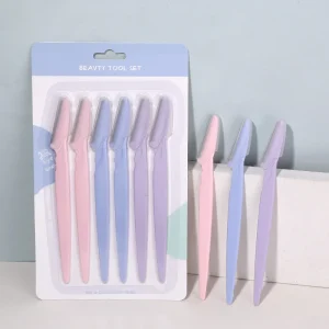6pcs Dermaplaning Tool Face Trimmer Eyebrow Razor Women Set Eyebrow Shaver for Hair Removal Blade With Precision Cover