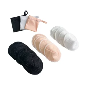 6pcs Pack Non slip Bamboo Nursing Pads Reusable 3 Layers Waterproof Ladies Nursing Breast Pads