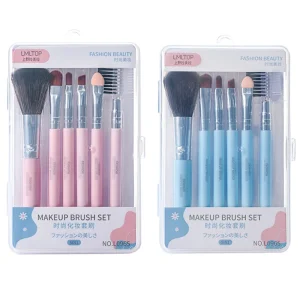 6pcs/Set Makeup Brushes Set Synthetic Hair Facial Foundation Powder Brush With Plastic Box L0965