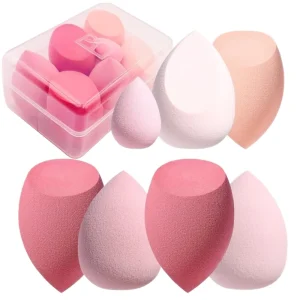 7 Piece Soft Multi Colored Makeup Sponge Set for Liquid Cream Powder Blender Sponges for Makeup