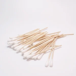 7.3cm Bamboo Stick Cotton Buds 30pcs Eco Friendly Medical Q Tips Cleaning Swabs in Zip Plastic Bag