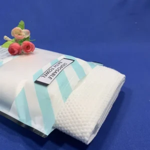 70x140cm Customized Individual Pack Viscose Non-woven Disposable Face Bath Towel
