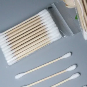 75pcs Bamboo Cotton Buds 100% Biodegradable Swabs Double Tip Design for Makeup and Personal Clean Care Cotton Swabs