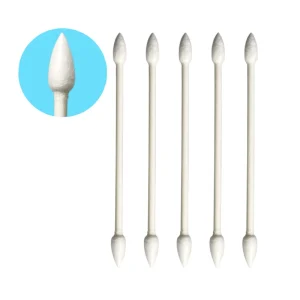 78mm Double Pointed Cleanroom Swabs CA 003 Low Particulate Cotton Buds for Industrial & Laboratory Use