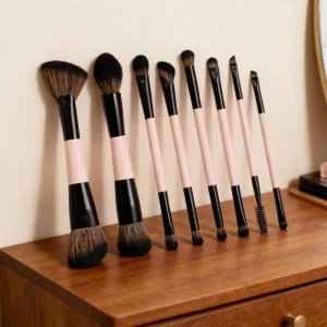8 PCS Various Shapes Makeup Brushes Professional Fine Powder Grasp Smooth Blending Long Lasting Finish Makeup Brush Set