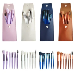 8 Pcs Mini Cute Travel Makeup Brushes Portable Cosmetics Soft Hair Makeup Brush Set Beauty Tools