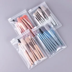 8 Piece Mini Macaron Makeup Brush Set Eyeshadow Brush Portable Storage Makeup Brush Beauty Tool