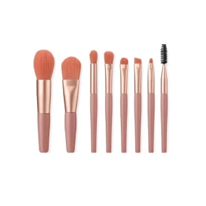 8 Piece Mini Makeup Brush Set Lip Brush Powder Brush Portable Travel Makeup Tool Kit with Multiple Color