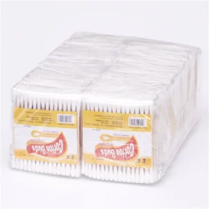 80pcs Disposable Bamboo Cotton Buds Double Head Multifunctional for Ear Cleaning & Makeup Removal