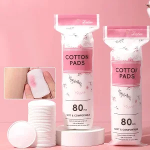 80pcs Round Cotton Pads Soft and Lint-Free Multi-Use Cotton Pad for Hospital and Cosmetic Application V13