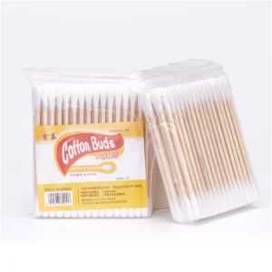 80pcs Wooden Stick Cotton Buds Swabs