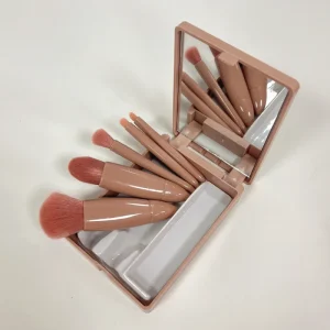 All in One Makeup Tool Kit LED Mirror Case Makeup Brushes Set 7PCS Non Latex Makeup Sponge Set