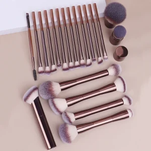 Aluminium Handle Makeup Brush Set Cosmetics Tools for Blusher Powder Eyeshadow Foundation Lip Brush