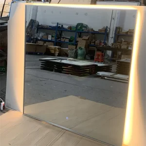 Aluminum Frame Backlit LED Bathroom Mirror Smart Wall Mounted Lighted Vanity Mirror for Hotel Bathroom