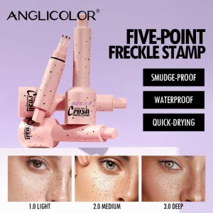 Angled Long Lasting Waterproof Sweat Proof Liquid Freckle Pen Natural Faux Freckles Makeup Tool Soft Brown Skin Tint Easy