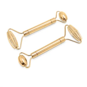 Anti Aging Metal Jade Roller Custom Logo Skin Care Ice Roller Face Brass Set Custom Roller