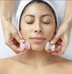 Anti Aging Real Premium Mushroom Jade Gua Sha Tool Natural Rose Quartz Mushroom Gua Sha in Jade Roller