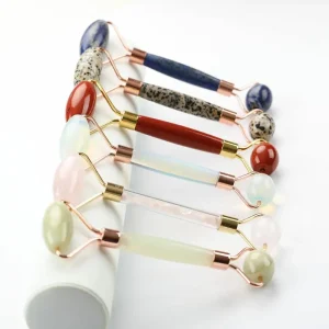 Anti Aging Therapy 100% Natural Jade Facial Roller and Gua Sha Scraping Massage Tools