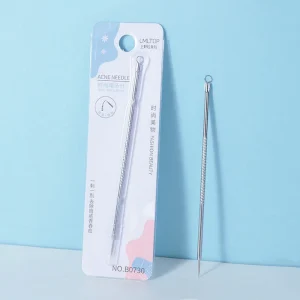 Anti Rust Stainless Steel Acne Needle Set Double Ended for Pimple Blackhead Removal Easy to Clean With Case B0730